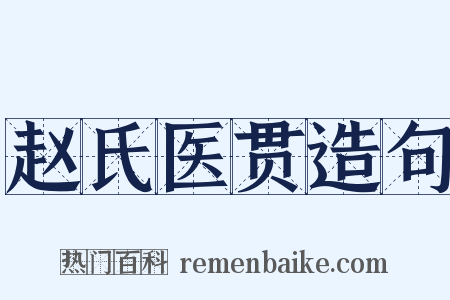 赵氏医贯造句是什么意思的图片